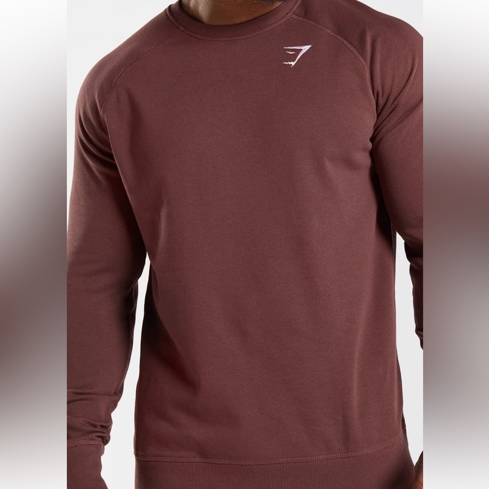Gymshark Men's Burgundy Crewneck Sweater Sweatshirt S